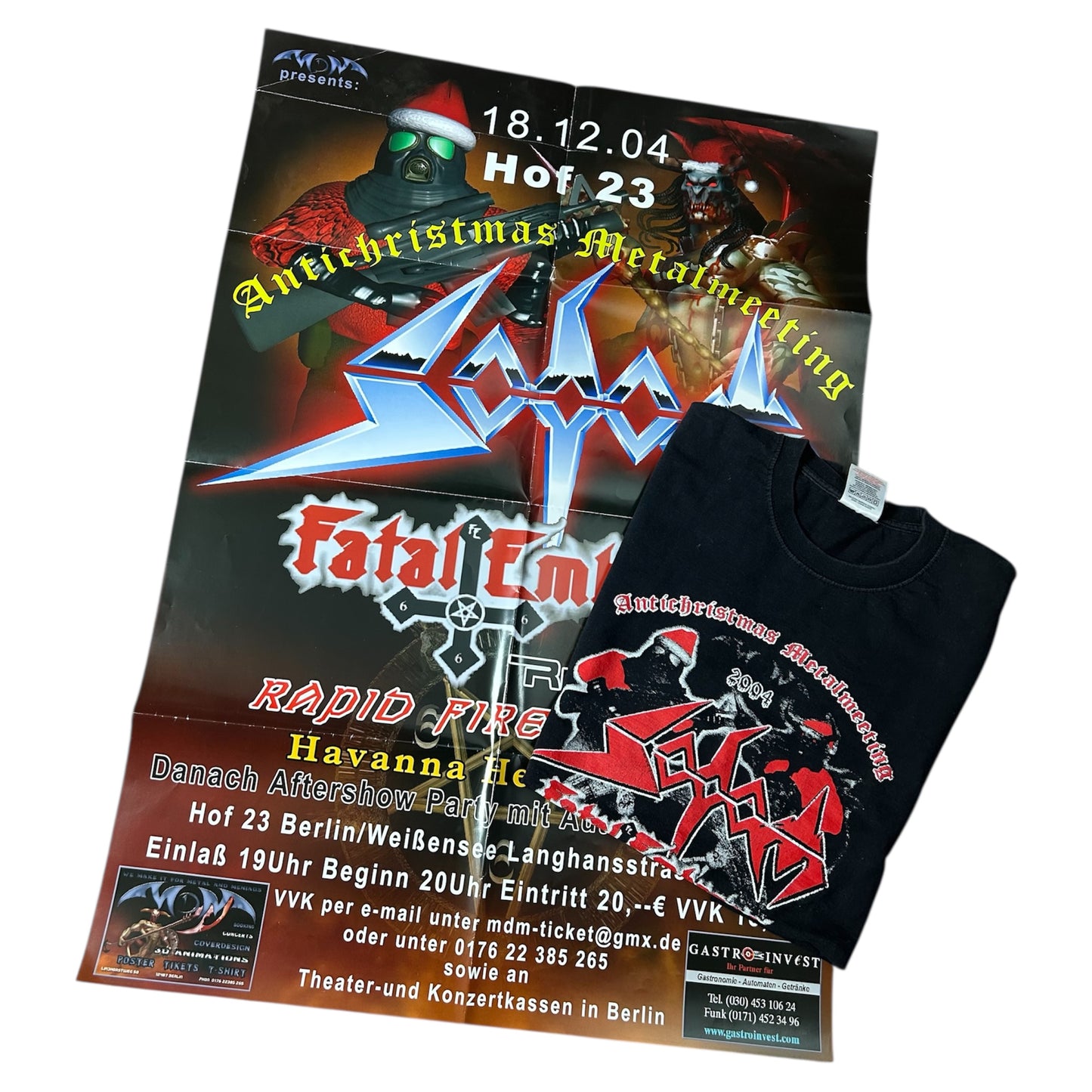 Vintage 2004 Sodom Fatal Embrace Shirt + Big Poster