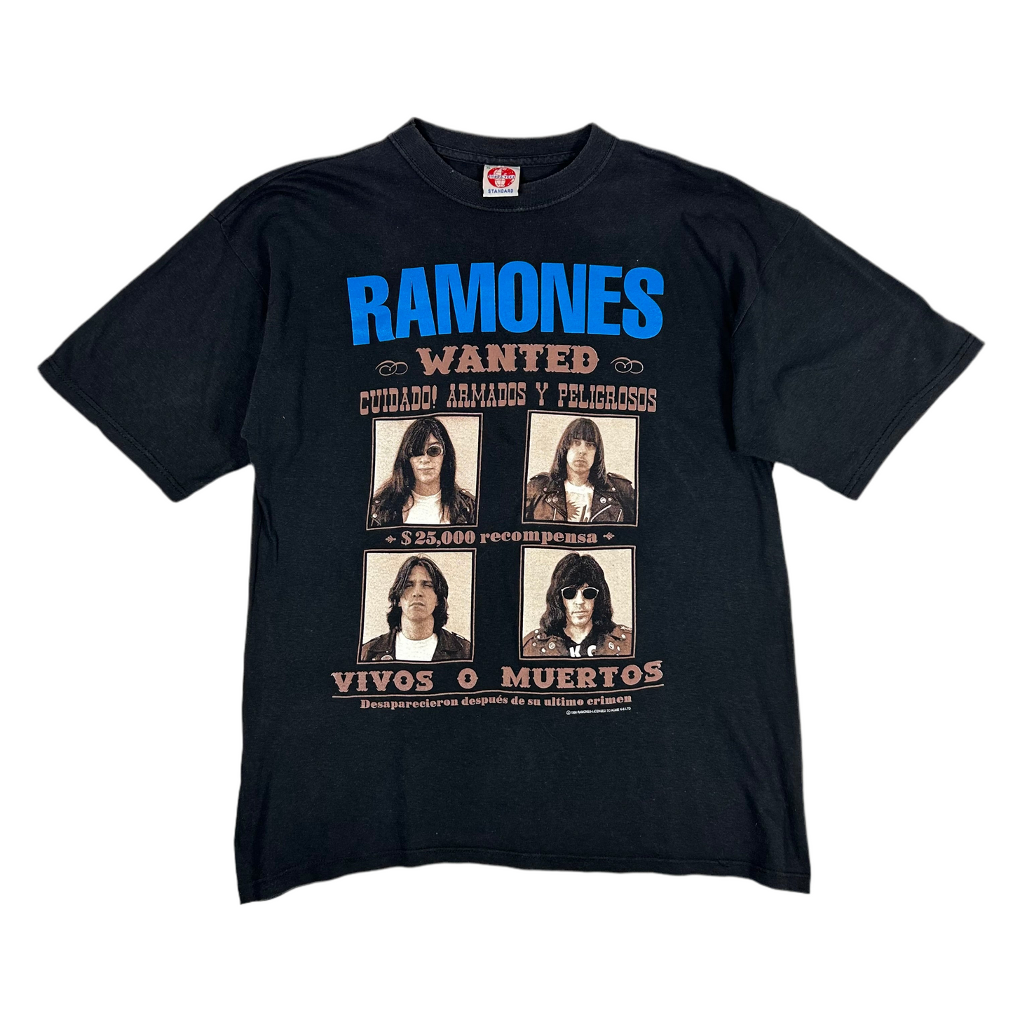 Vintage 1996 Ramones Adios Amigos Tour Shirt