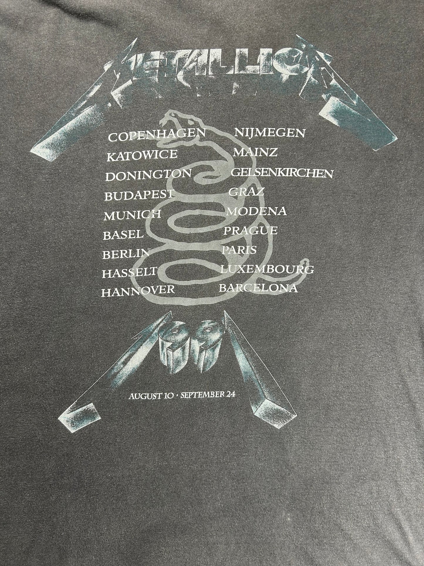 METALLICA 1991 BLACK ALBUM T-SHIRT