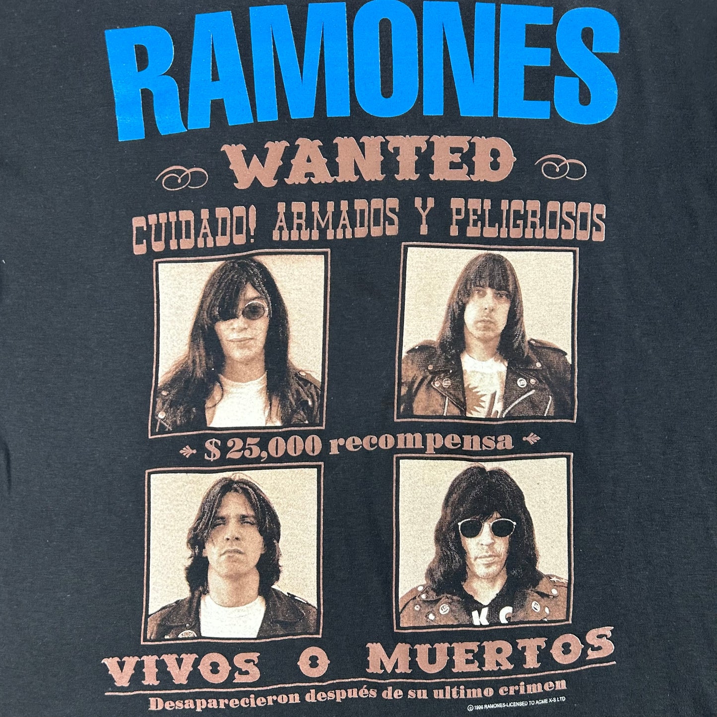 Vintage 1996 Ramones Adios Amigos Tour Shirt