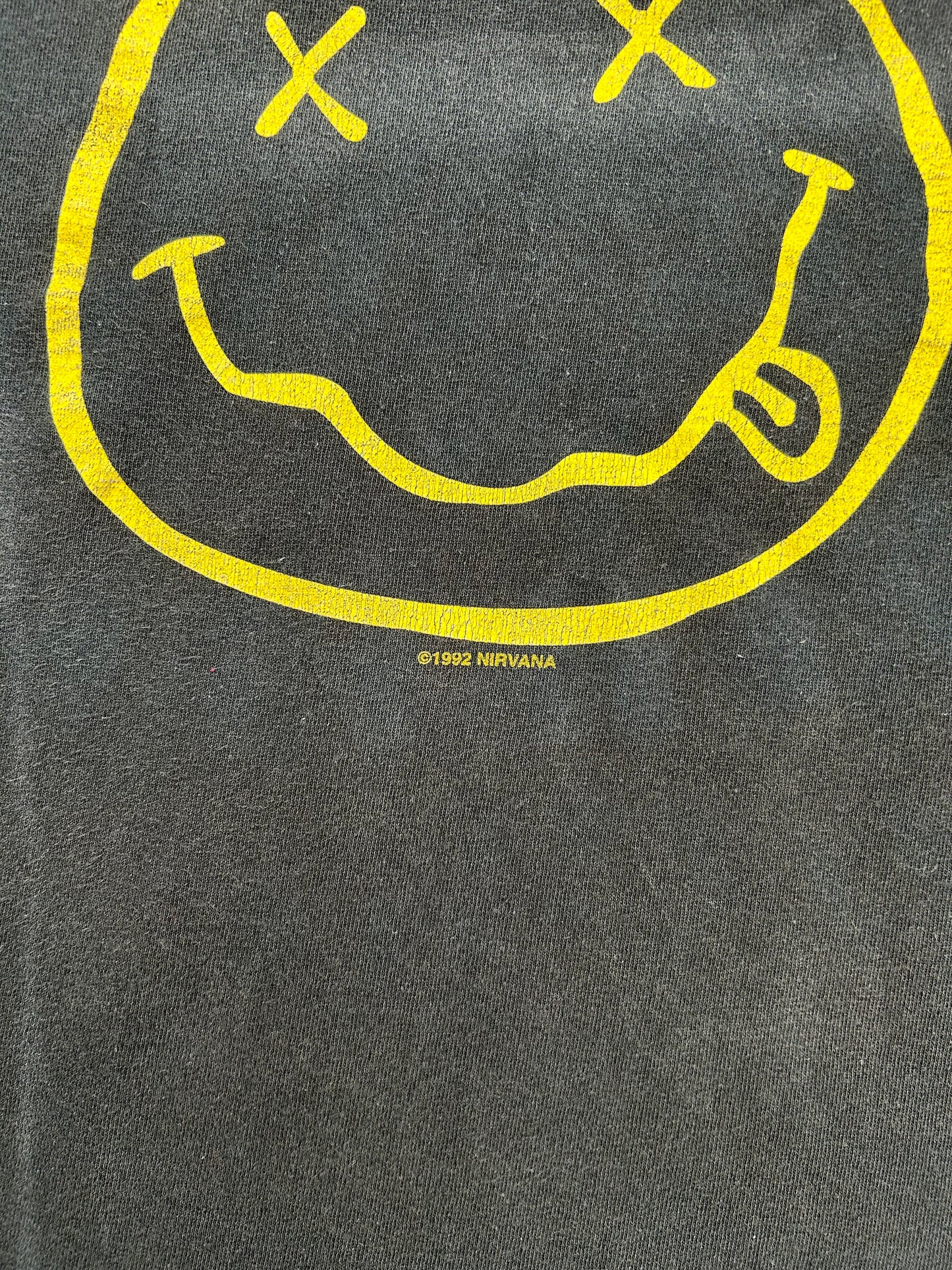 NIRVANA 1992 SMILEY T-SHIRT