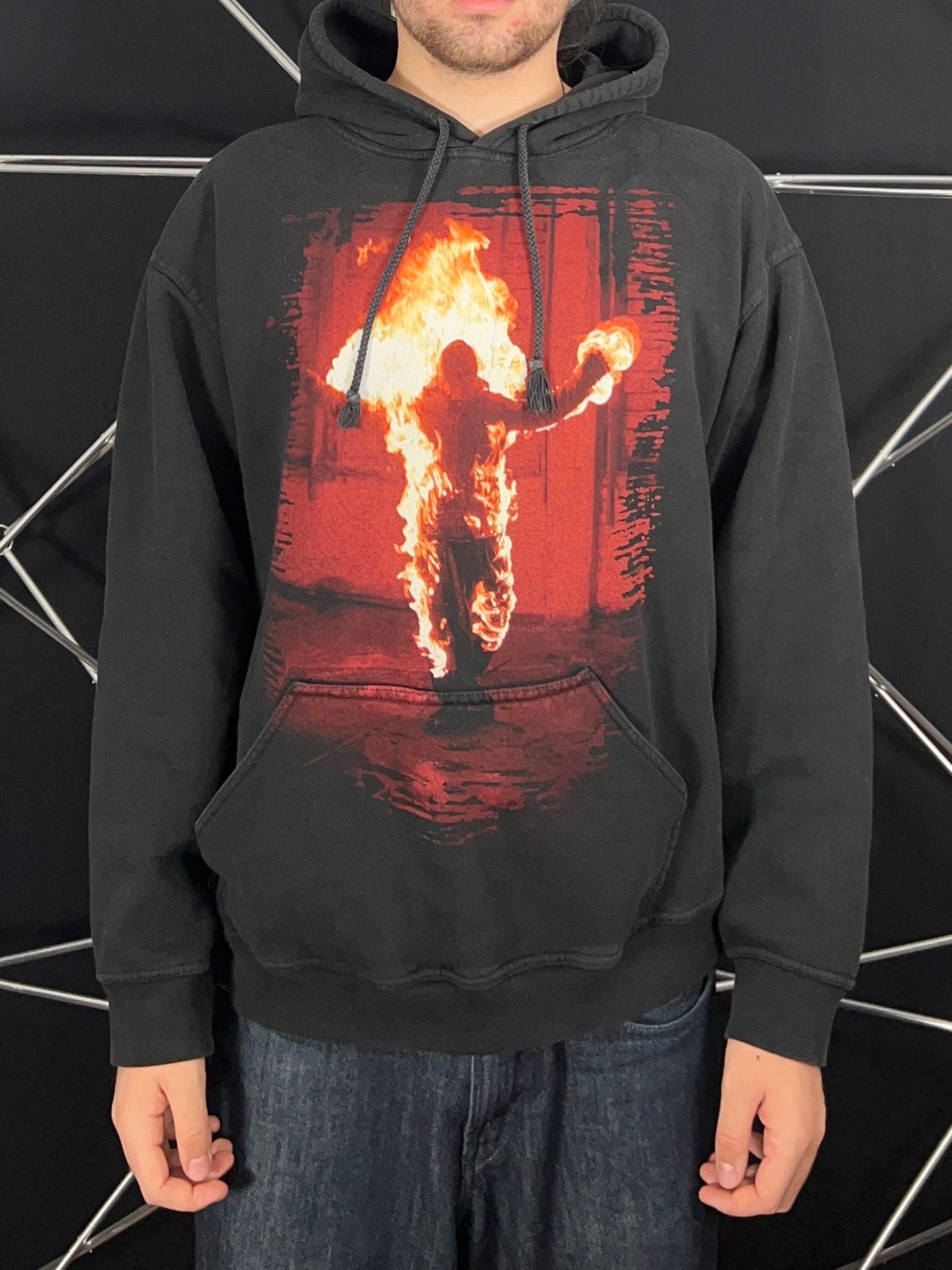 Vintage 90s Rammstein Burning Man Hoodie