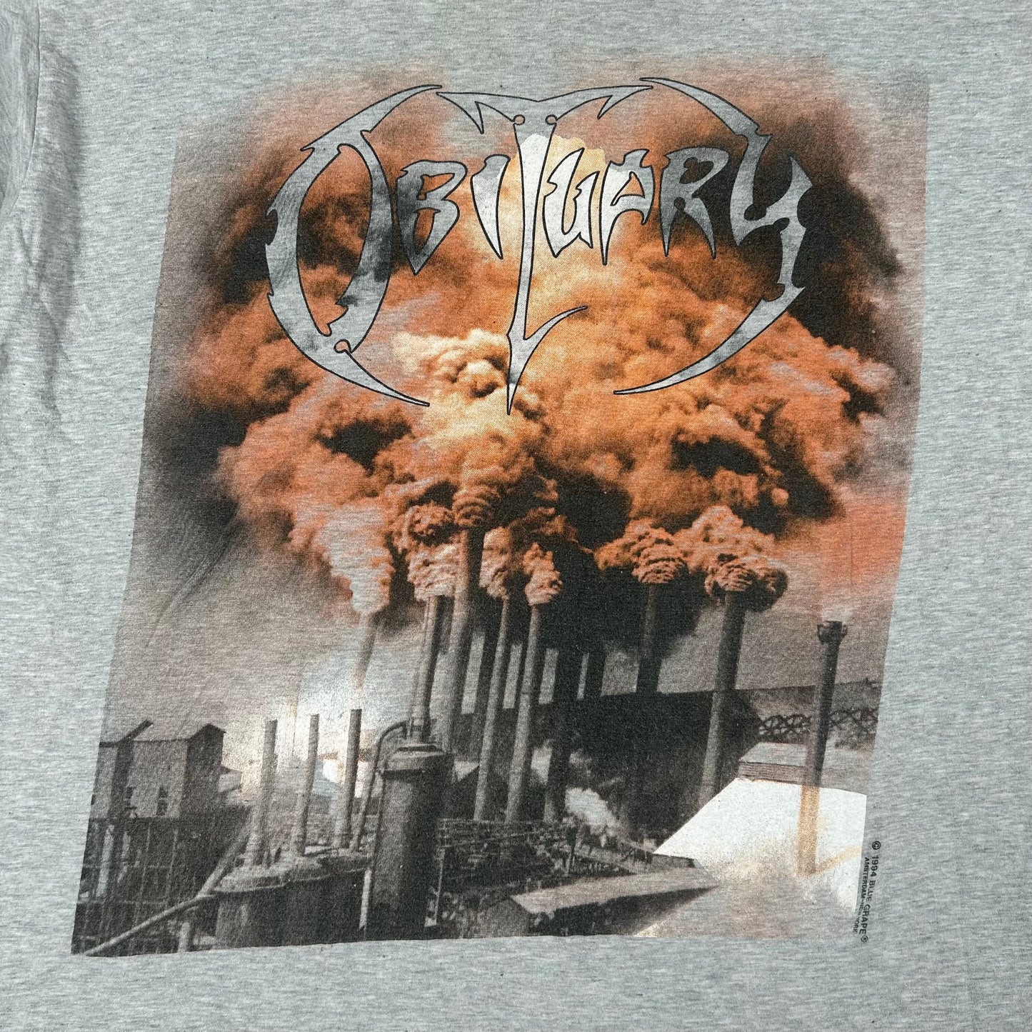 Vintage 1994 Obituary World Demise Tour Shirt