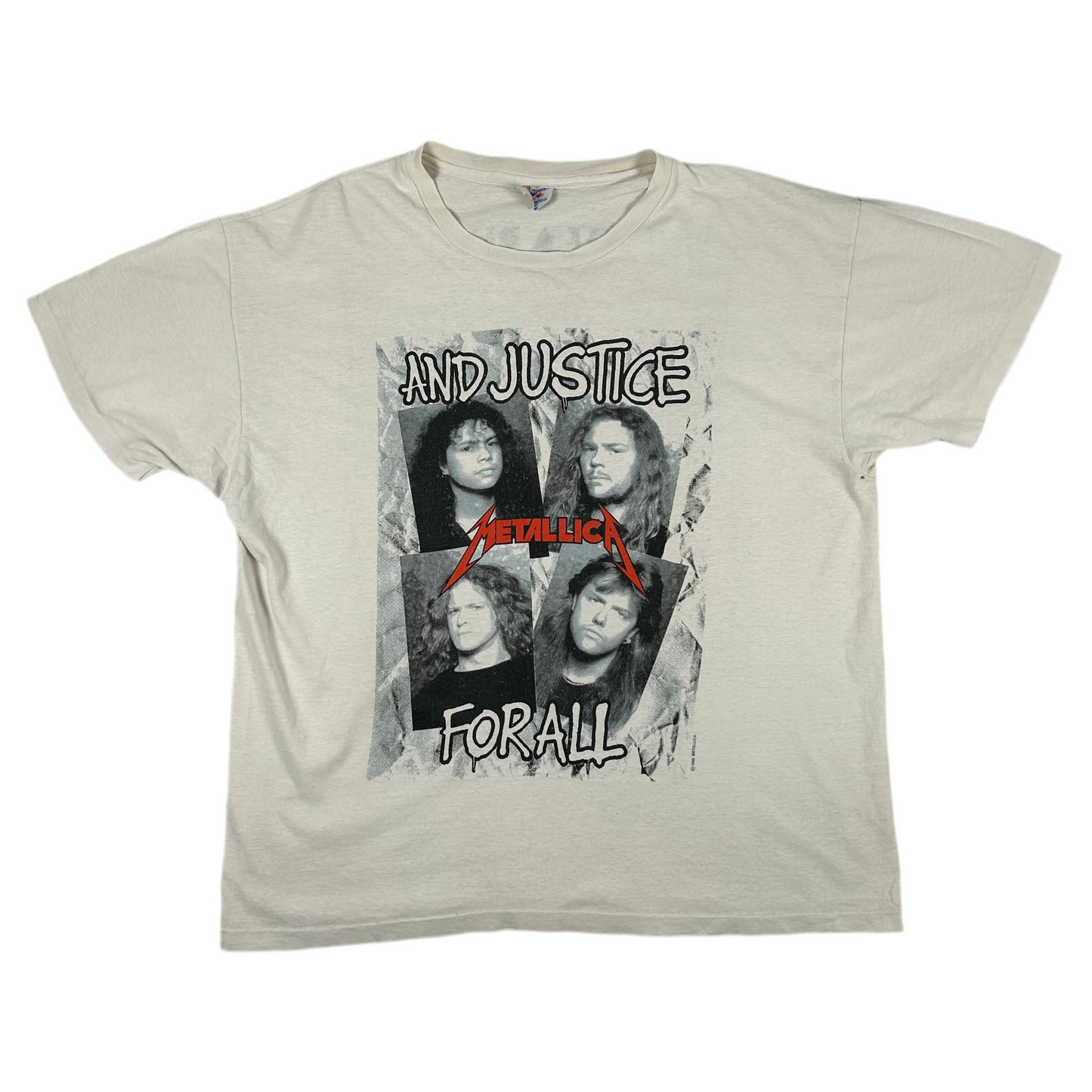 Vintage Metallica AND JUSTICE FOR ALL T-Shirt 1988